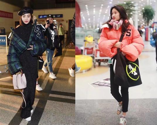 20岁关晓彤和37岁蔡依林同穿大棉服, 一位时髦女王, 一位土气女孩?