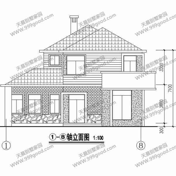 14x12.5米乡村别墅设计图, 二层布局实用有内涵