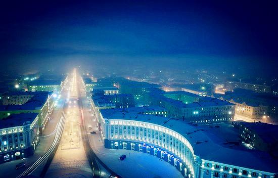 现实的恐怖之城诺里尔斯克, <wbr>整日黑夜, <wbr>暴雪不断，吓人