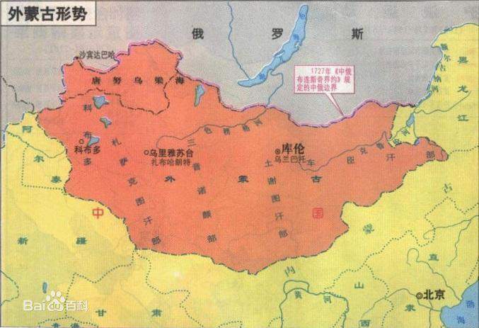 在苏的谋划下失去外蒙古和唐努乌梁海,超过万平方公里以上国土