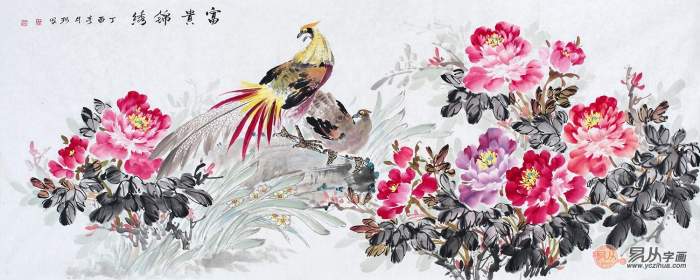 好看的客厅挂画人人爱,富贵牡丹画为什么惹人