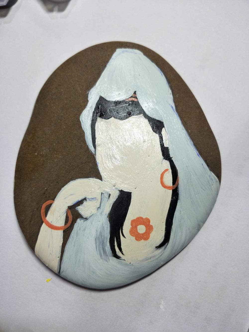 中国风—观音菩萨石头画教程