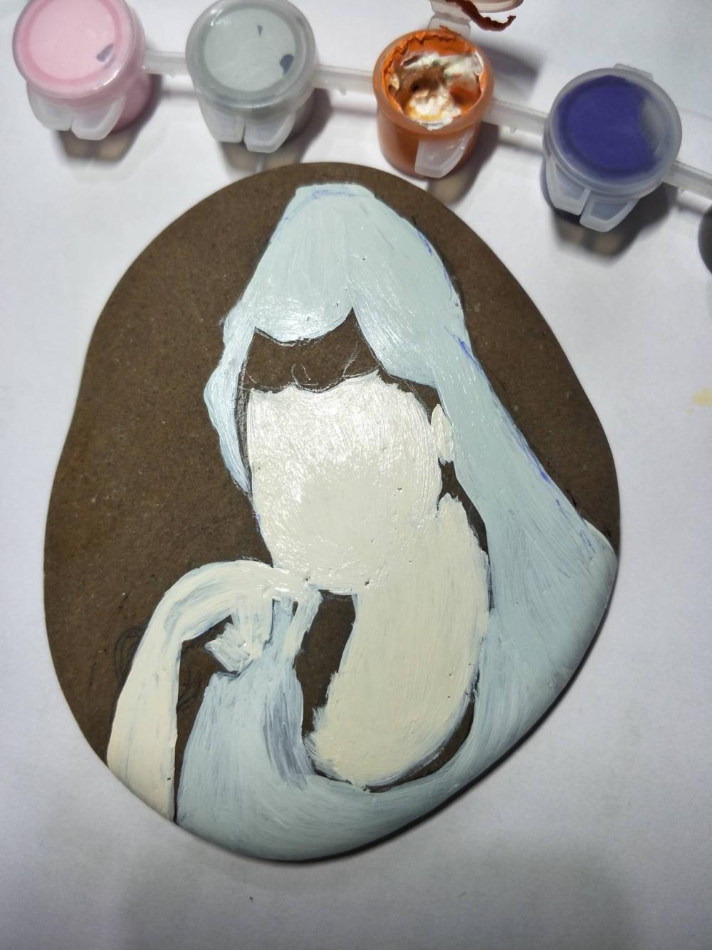 中国风—观音菩萨石头画教程