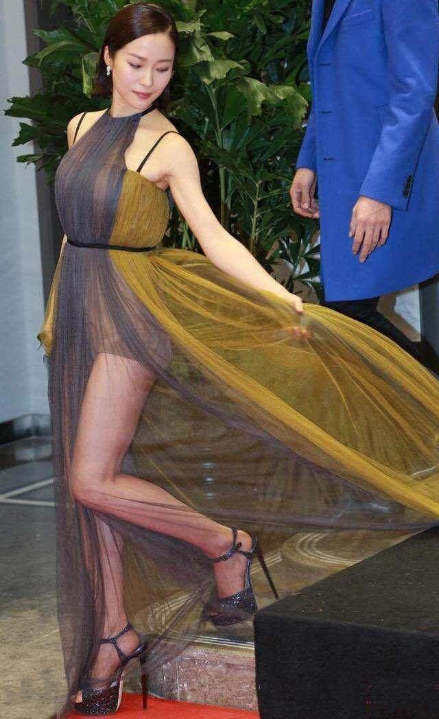 江一燕裙子通透参加活动, 遭调侃: 打底裤都不穿, 下回是打算光着?