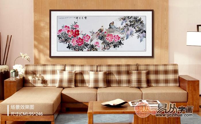 好看的客厅挂画人人爱,富贵牡丹画为什么惹人