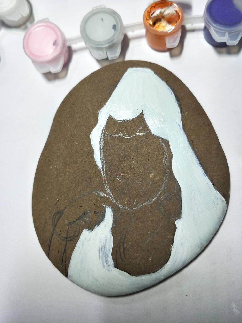 中国风—观音菩萨石头画教程