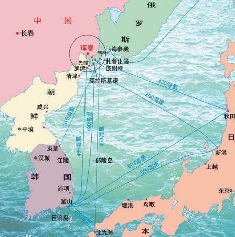 中国最窄领土 宽8米长888米 左边是俄罗斯右边是朝鲜