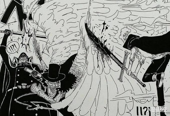 黑胡子|海贼王：鹰眼单挑黑胡子全团，希留重伤，拉斐特被一刀秒