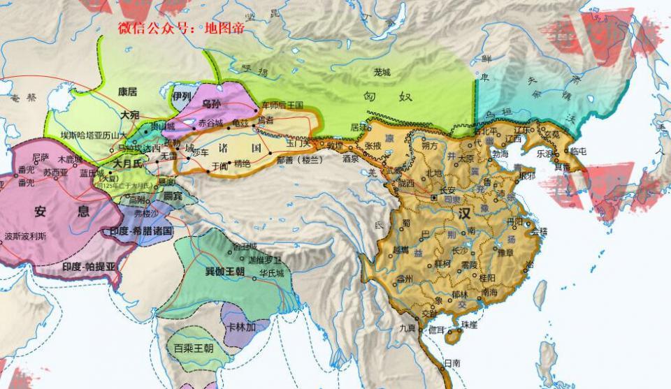 400年,地图上的大汉帝国
