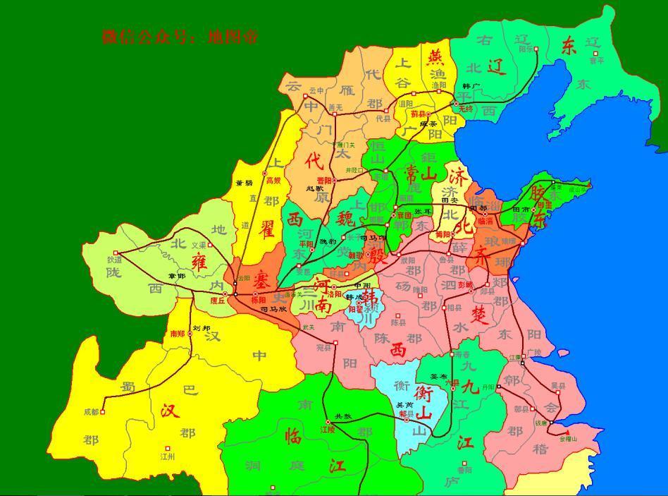 400年,地图上的大汉帝国