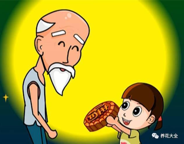 八月十五月儿明呀, 爷爷为我打月饼呀, 月饼圆圆甜又香啊, 月亮粑粑