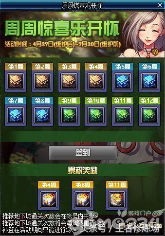 DNF体验服签到活动回归 但我的内心却毫无波