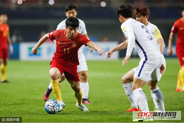 2017世预赛中韩足球赛国足1:0击败韩国 - 百家