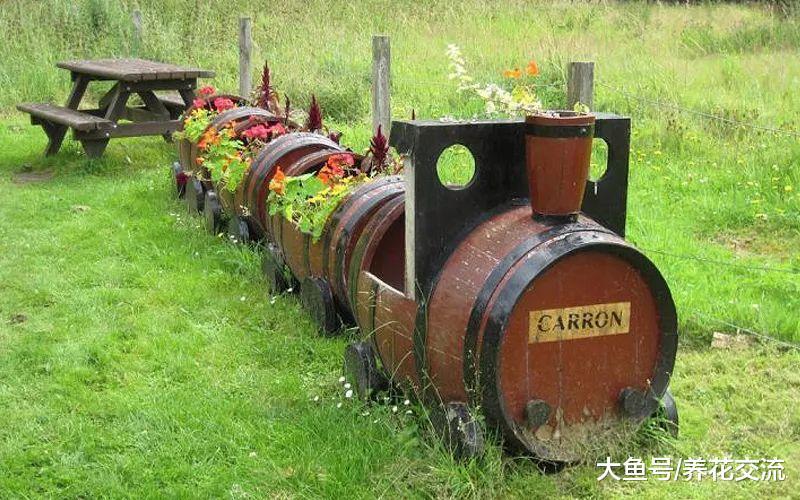 杂物间捡来的家居用品, 栽种这些植物后变成诱人的花坛