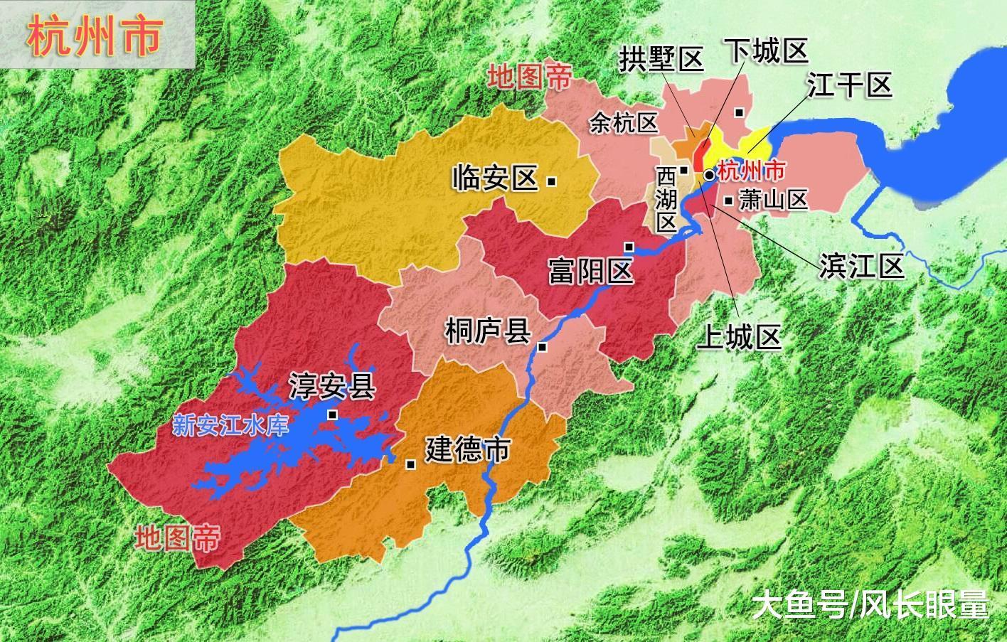 浙江省会杭州，别称临安、钱塘、