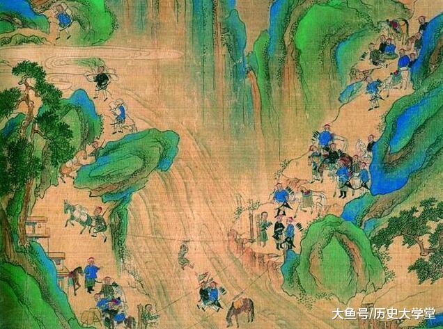 清代绘画《抚远大将军西征图卷》