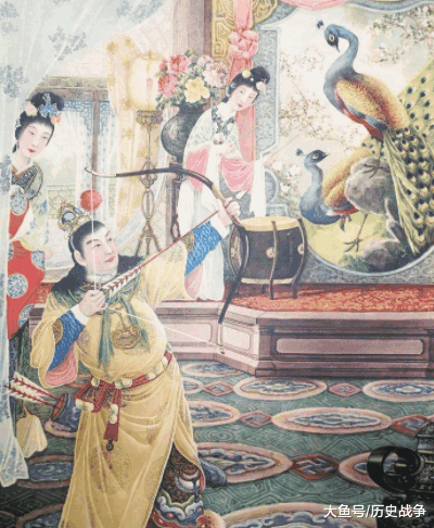 唐高祖李渊箭法高超，他年轻的时