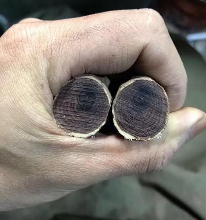 山西农民捡到这样的木头, 劈开是黑色! 被说捡到宝