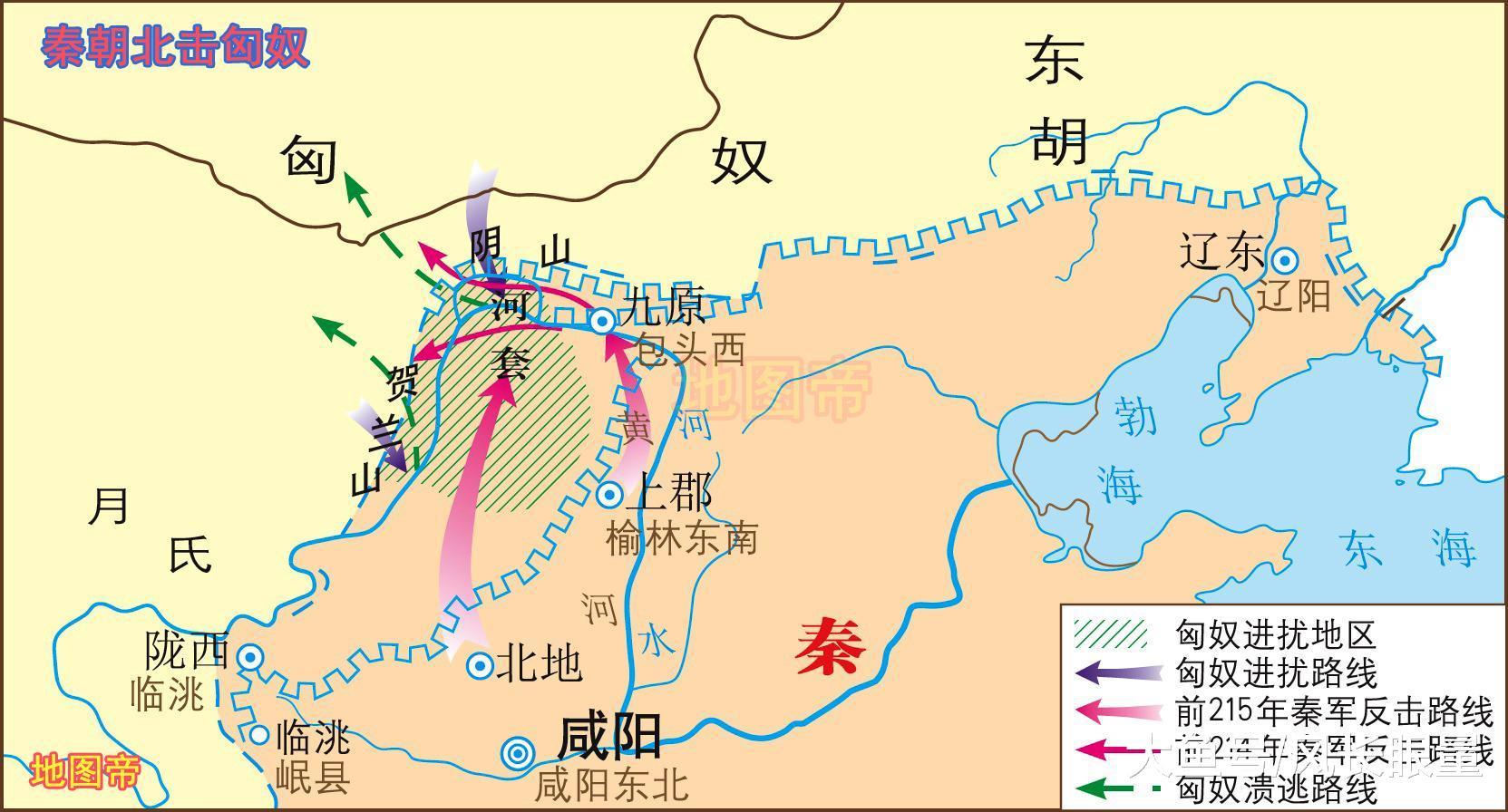 战国时期大乱战，匈奴乘机南下占