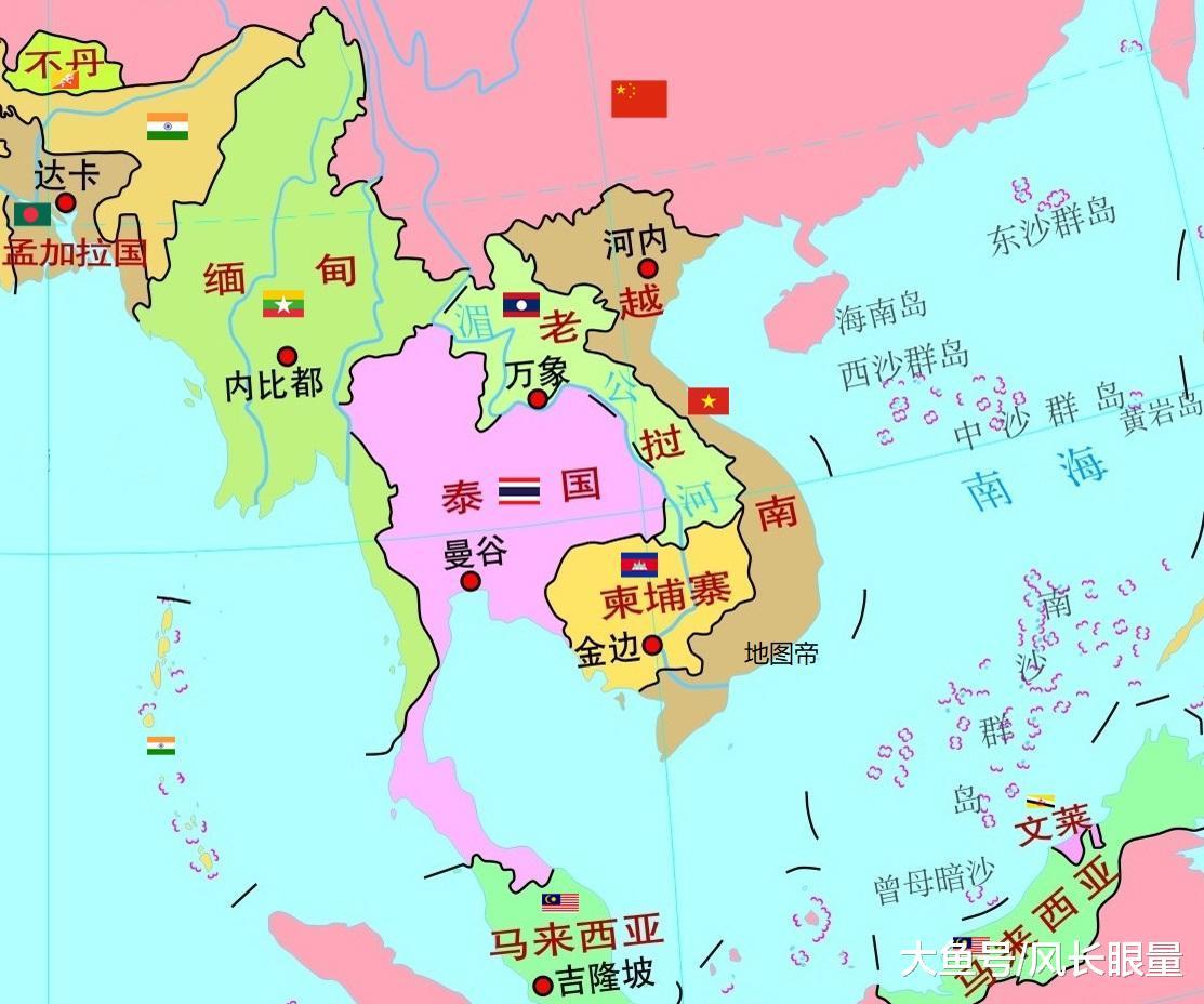 文莱，面积5765平方公里，人