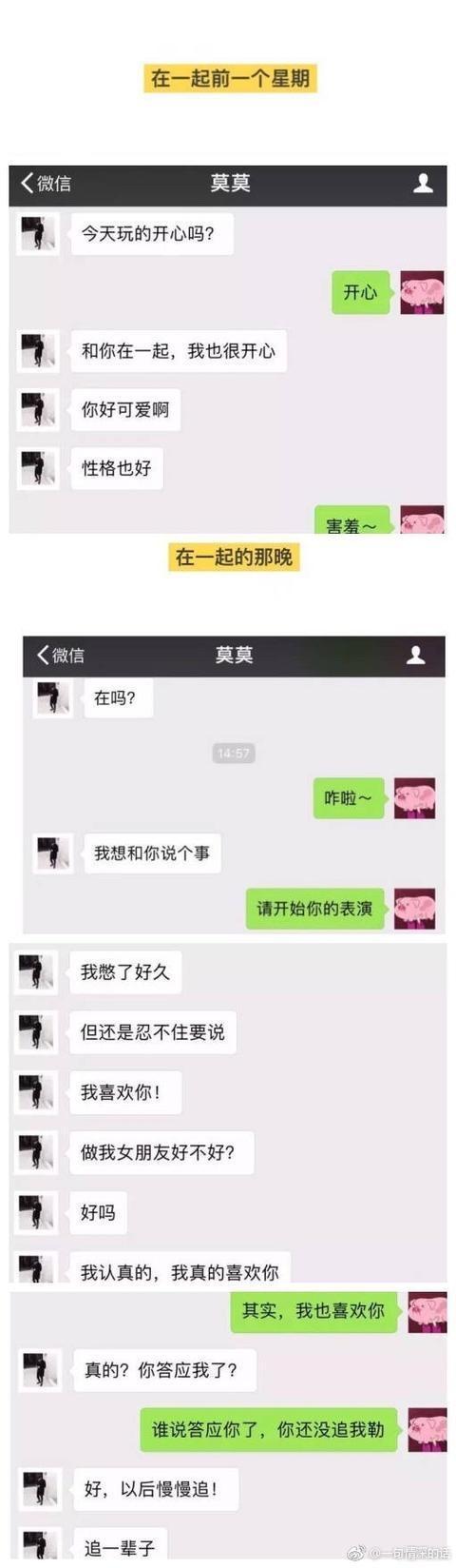 情侣恋爱全过程聊天记录, 从恩爱到分手, 看的满满心酸