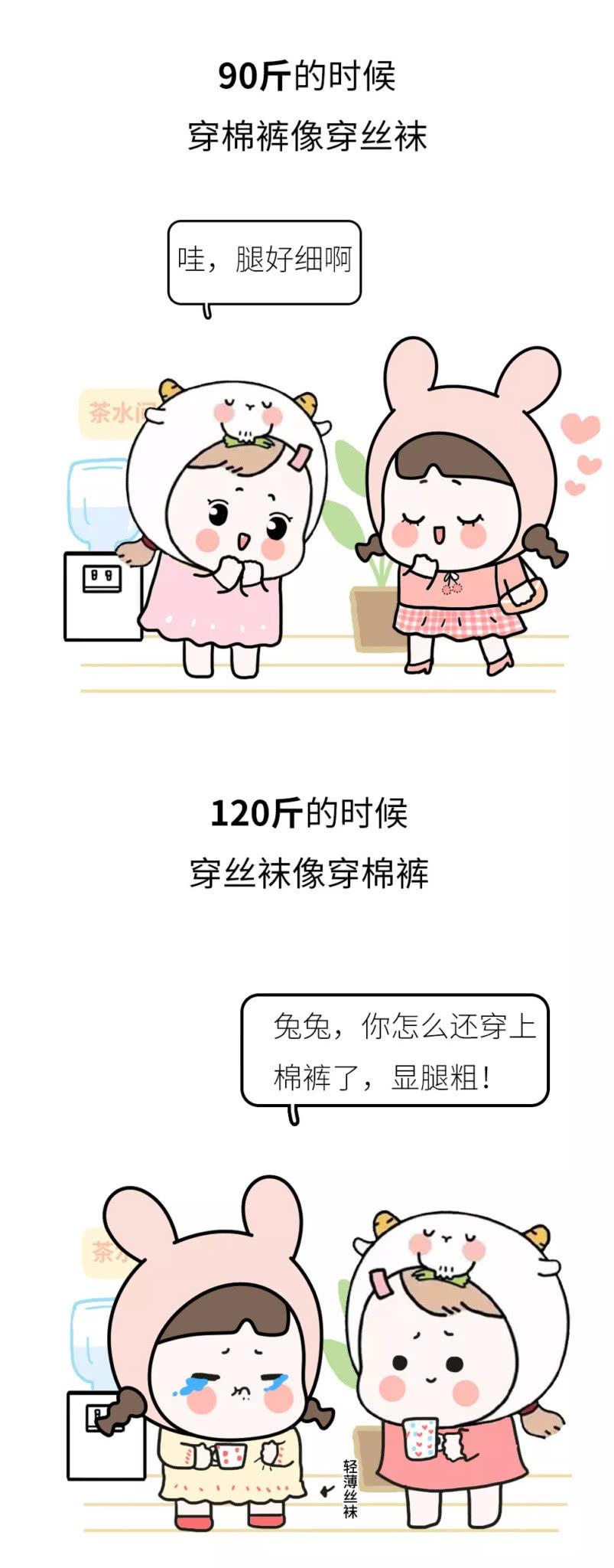 女生90斤和120斤的冬天有什么不同?