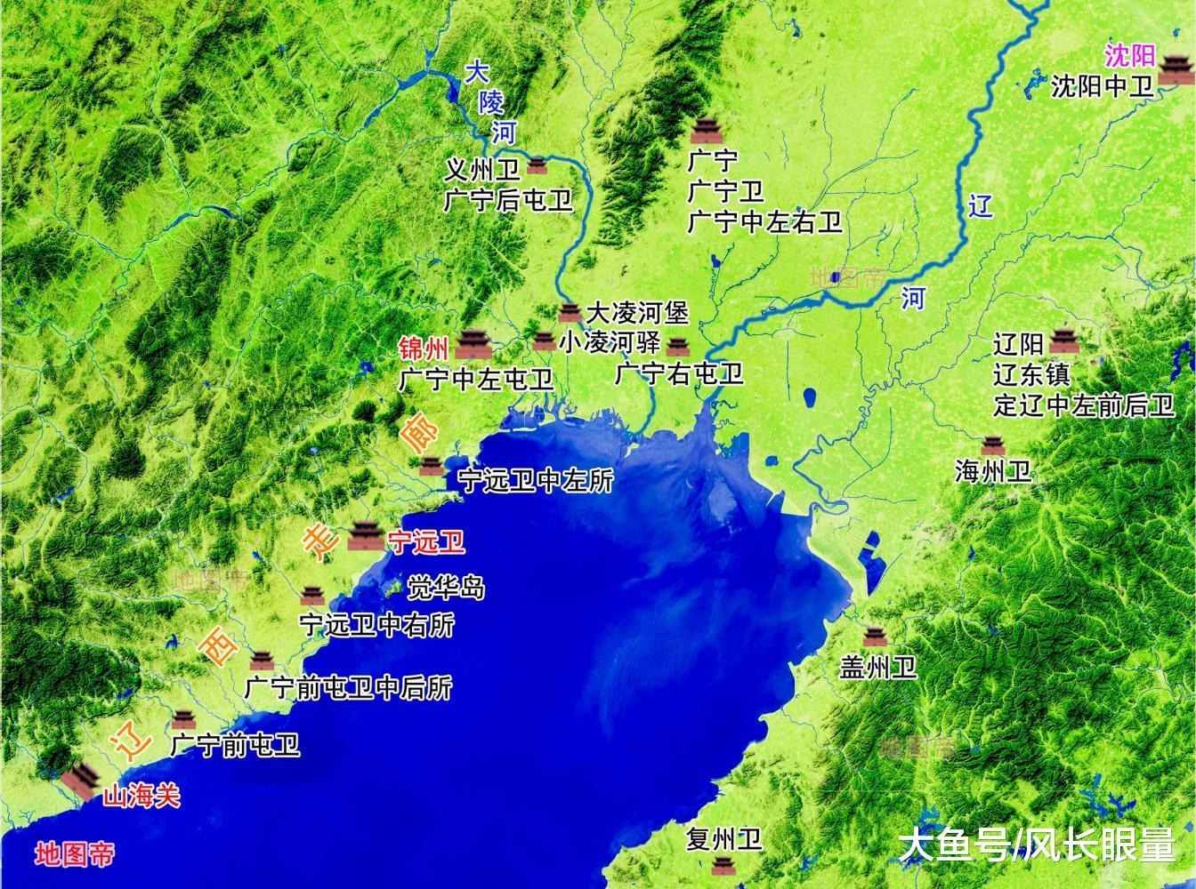 明朝辽西走廊，依山傍海，河道密