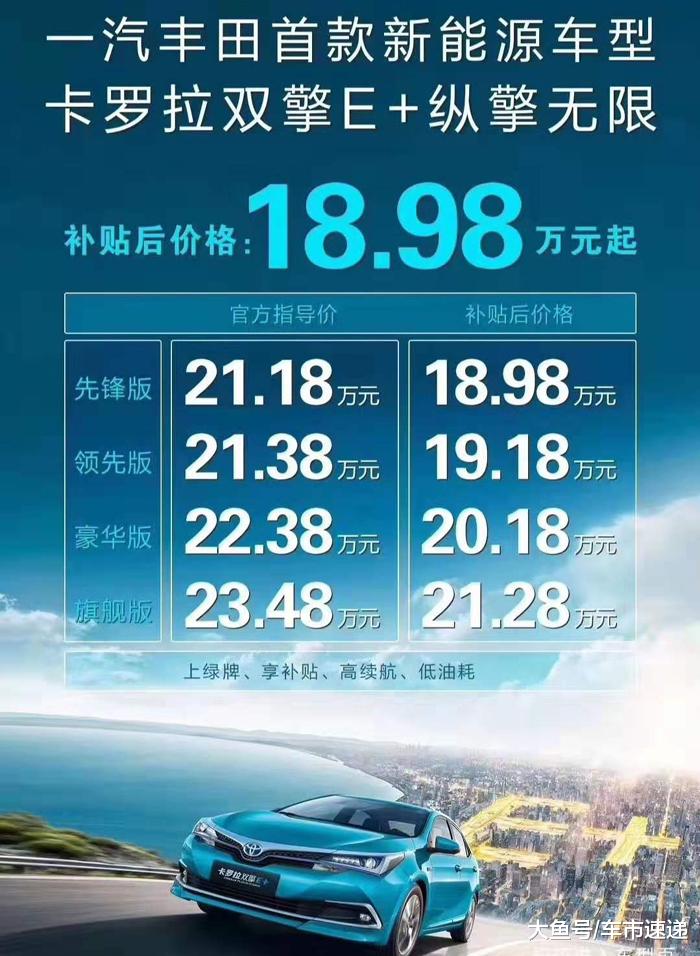 3月9日，一汽丰田首款新能源车