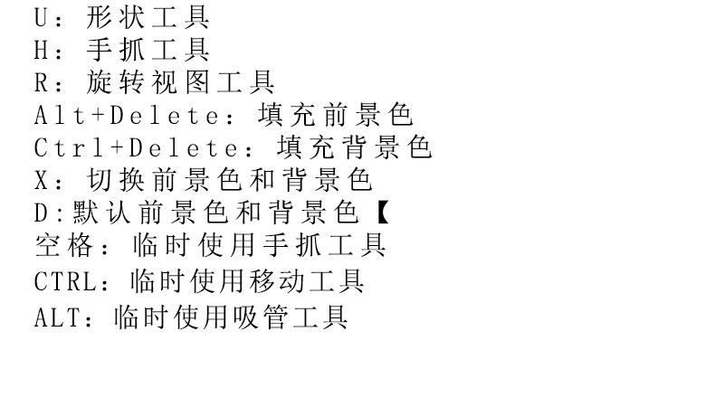 Photoshop工具快捷键