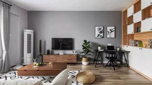 80平现代三居室，嵌入式的收纳柜，融陈列区为一体，功能多多