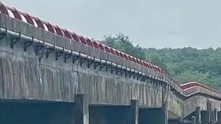 梅州 一高速大桥因台风发生坍塌！现场已封锁