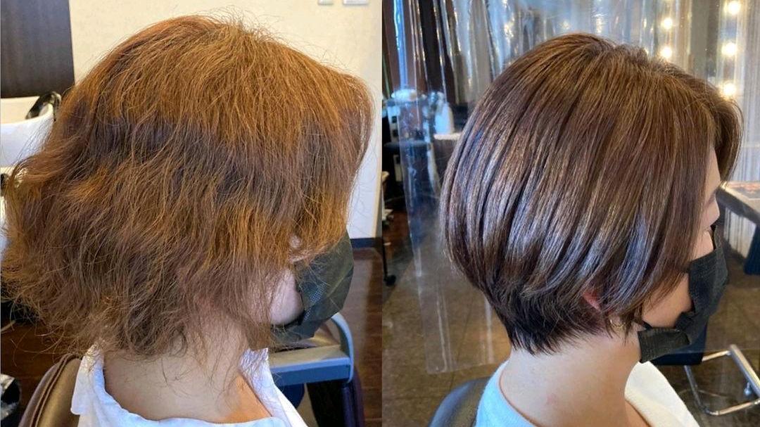 发型 这才叫换发型，时尚瘦脸颜值翻倍，白发大姐美到不敢相信