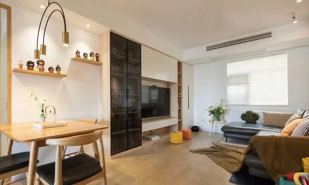 103㎡新房装修，阳台并入客厅，整体宽敞大气！