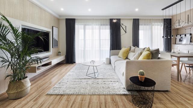 161平宽敞明亮四居室，细节处融入些许北欧工业元素