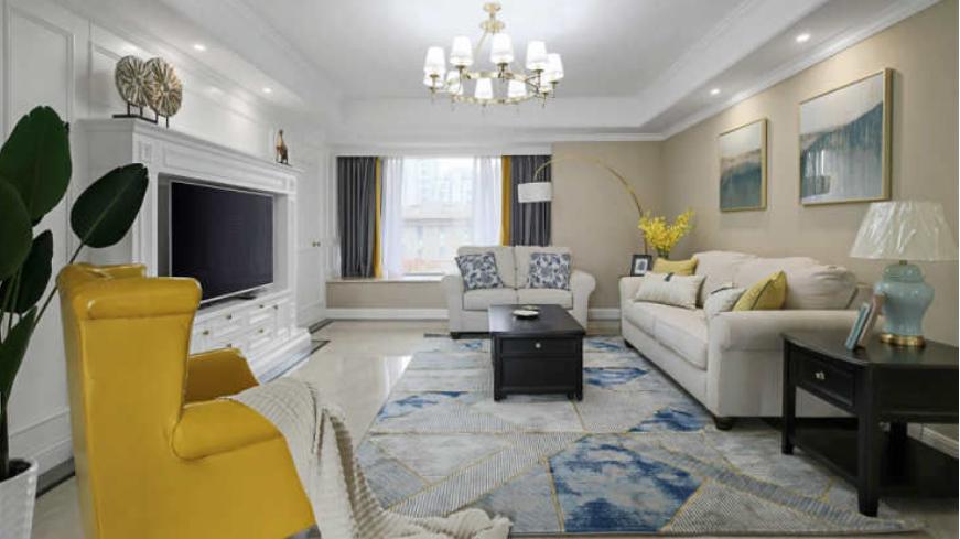 美式新风格的四居室，三代人都很满意，享受高端新生活