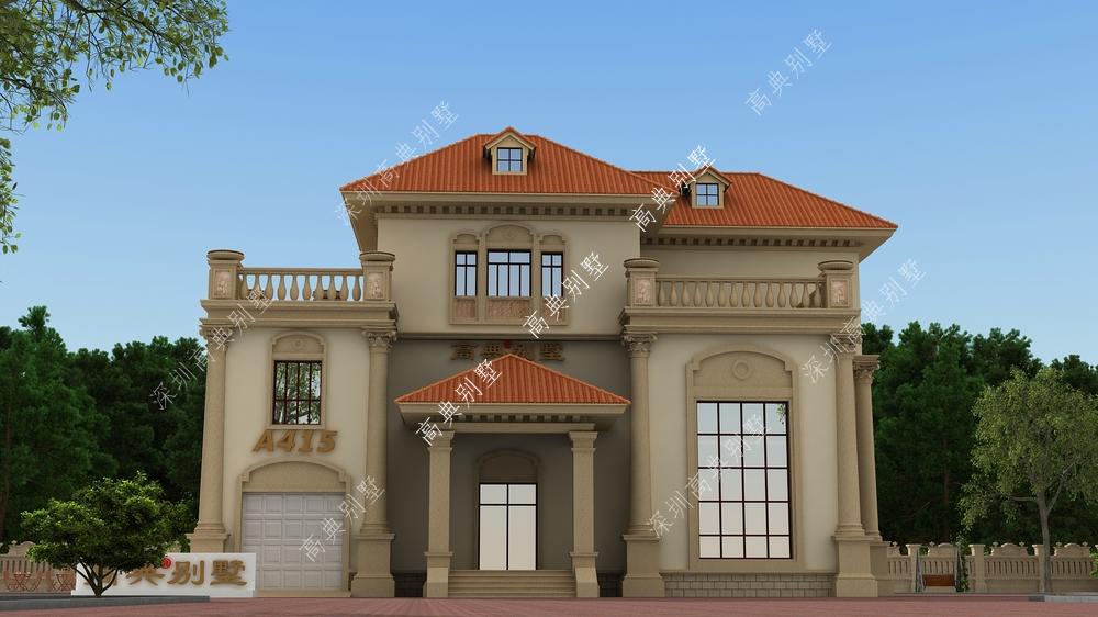 这款三层欧式别墅，复式设计，舒适实用，简约大气不失档次。