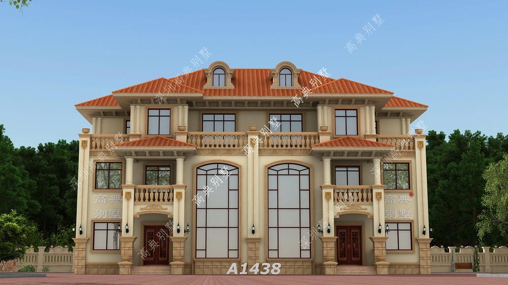 适合农村自建的双拼欧式别墅，兄弟建造，保管全家人都喜欢。