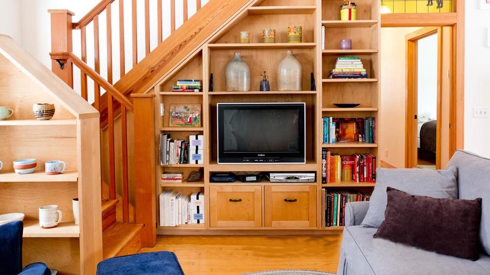 房子再大也不能浪费空间，25款复式楼梯柜实拍