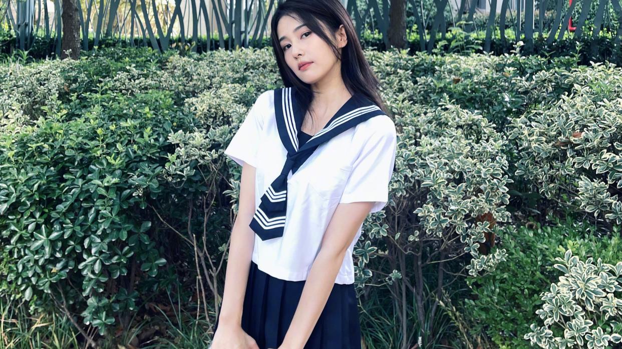 郑州情话女王|这也太美了吧！白鹿水手服穿搭，清新养眼，好似校园女主