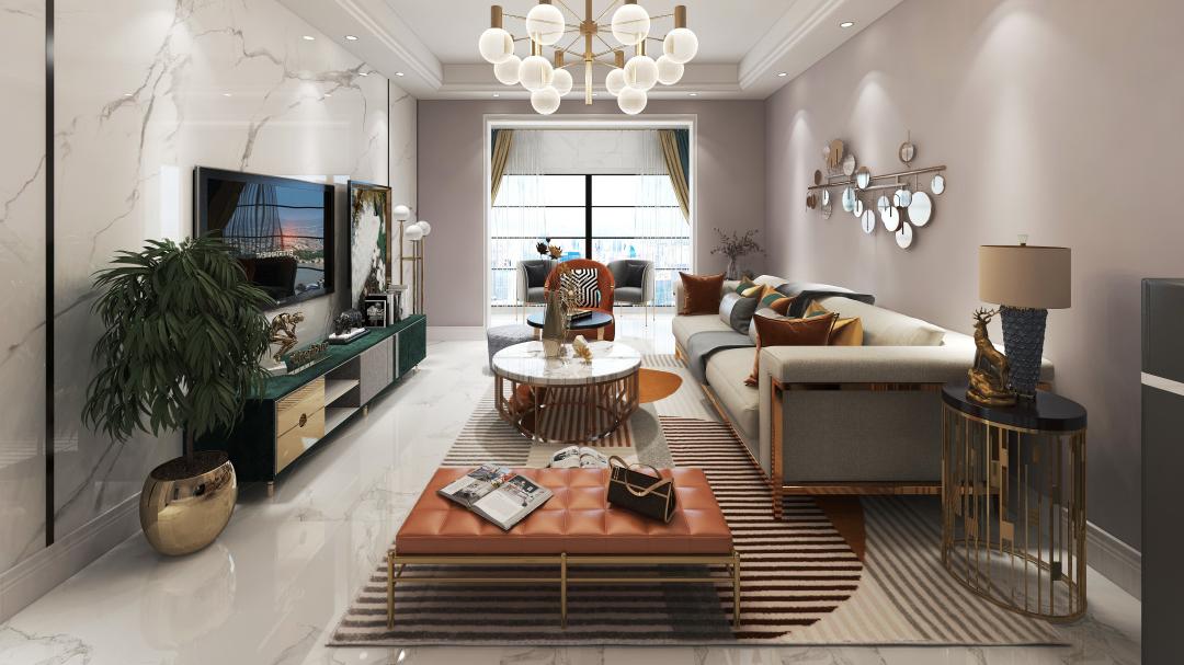 【鲁班装饰】朗悦湾122m2轻奢风格 生活的纯洁