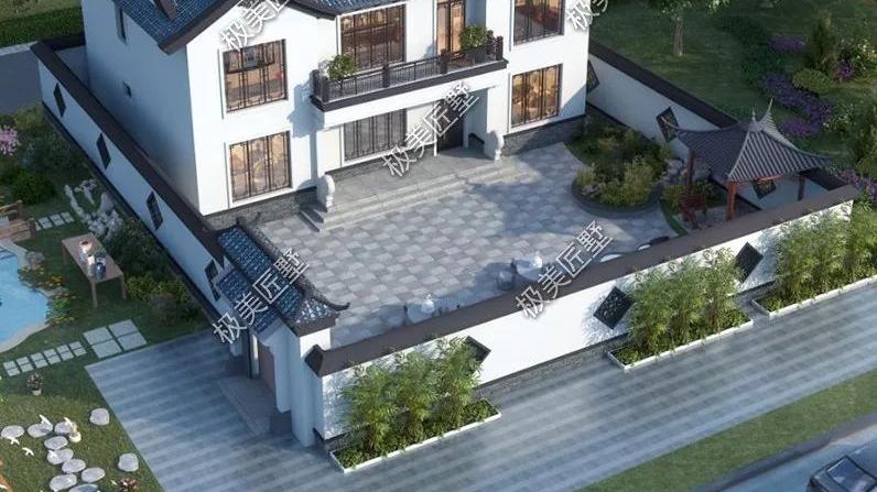 春有百花秋有月，14.86X10.46米，古朴典雅的中式风格