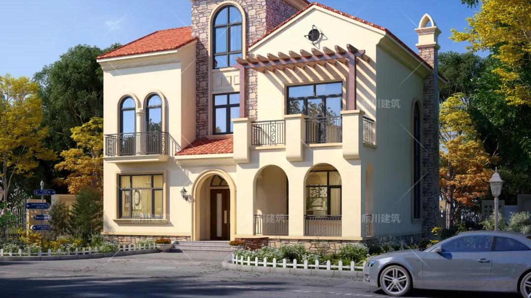 12X12米，二层半托斯卡纳风格别墅，绝美户型，打造绝美小庄园