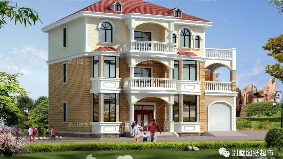 想建三层别墅？这款图纸，带车库经典的设计永不过时