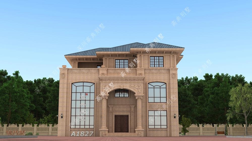 简欧三层别墅，美观易住，设计时尚精致，一家人生活舒适。