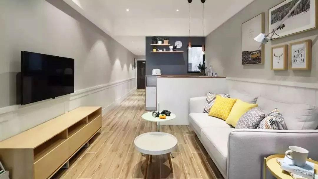 40㎡长条型公寓，只有一个窗户采光，也能设计的如此明亮！