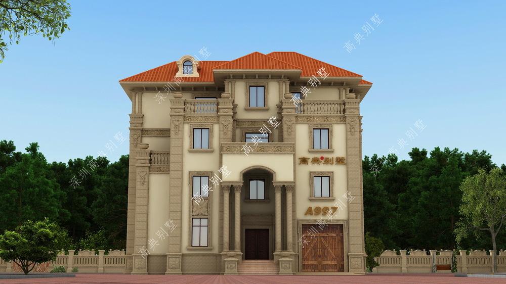 这款四层欧式别墅，不过时，外观精美。