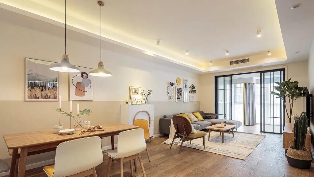 90平米的北欧风新房完工，简单装修大气又好看，入户就感到温馨