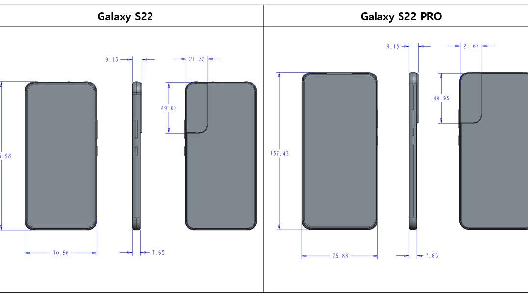 三星Galaxy S22系列设计图曝光：机身更加小巧纤薄，硬刚苹果
