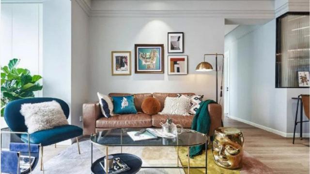 100平现代二居室简单设计，让人身心愉快