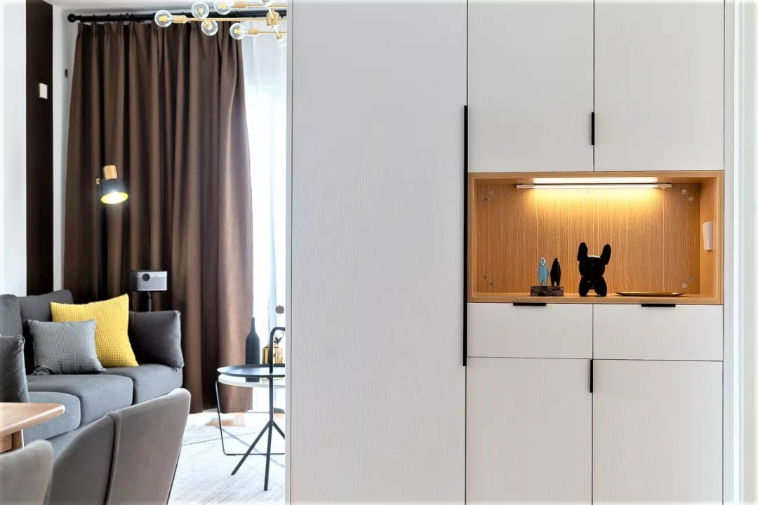 77平简约风格装修设计，开放式餐厨设计，晒到朋友圈却被赞爆了！